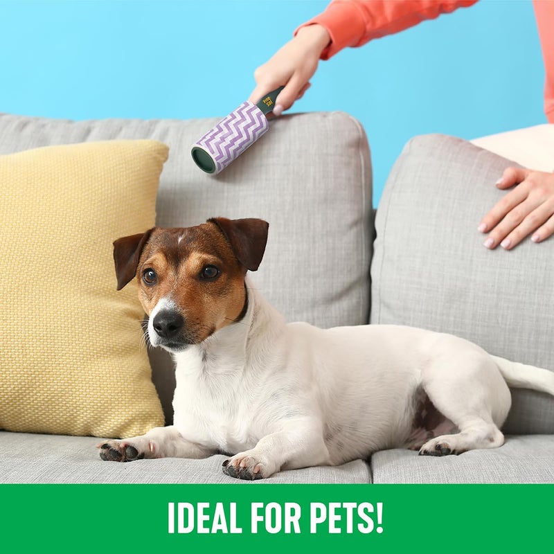 Pine Sol Pine-Sol Scented Lint Roller â€“ Lavender, 60 Super Sticky Sheets â€“ Fabric Safe, Zig-Zag Pattern - Image 4